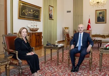 TBMM Başkanı Kurtulmuş, Arnavutluk'un Ankara Büyükelçisi ile görüştü