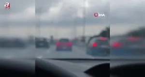 Makas atan trafik magandası kamerada