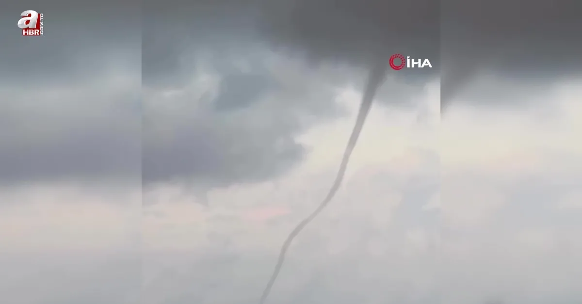 Antalya'da oluşan hortum kamerada