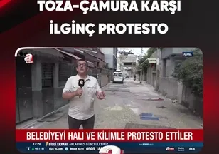 TOZA-ÇAMURA KARŞI İLGİNÇ PROTESTO