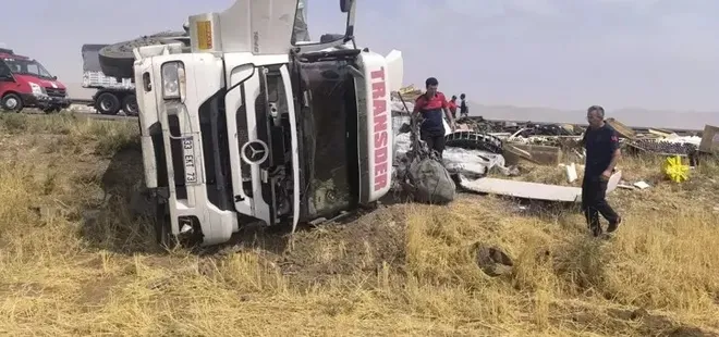 Nusaybin’de TIR devrildi: 1 yaralı