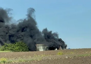 Tekirdağ'da ayakkabı fabrikasında yangın