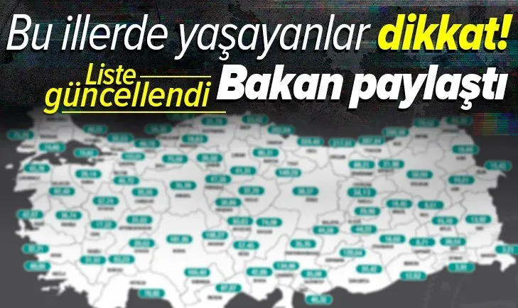 Son dakika: Bakan Koca paylaştı! İşte en çok artış ve azalış olan iller