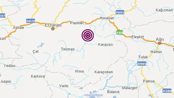 Erzurum deprem şiddeti kaç? Erzurum deprem son dakika! Kandilli AFAD son depremler Deprem mi oldu?
