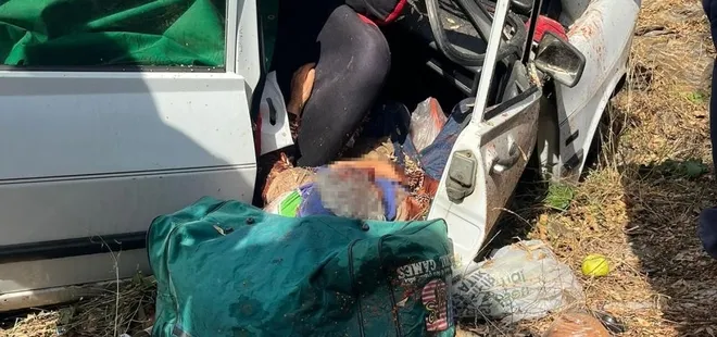 Manisa'da korkunç kaza! Yol kenarına savruldu: 1 ölü, 1 ağır yaralı