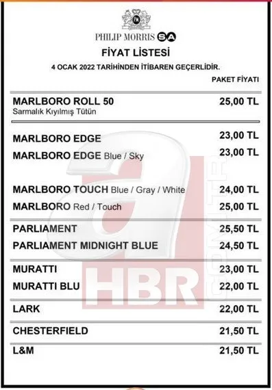 Philip Morris son dakika sigara zammı açıklaması: 4 Ocak Marlboro, Parliament, Murattı, Lark sigara fiyatları ne kadar oldu?