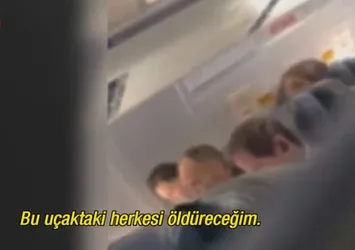 Yolcu uçağında dehşet! Kırık kaşıkla...