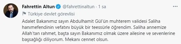 Son dakika: Bakan Abdulhamit Gül'ün annesi vefat etti | Sağlık Bakanı Fahrettin Koca duyurdu - 6