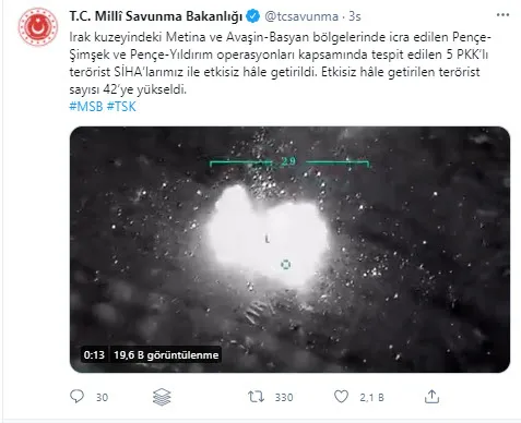 Son dakika: PKK’ya pençe darbesi! Terör hedefleri böyle vuruldu