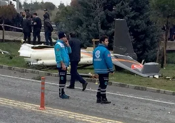 Helikopterin düşme anı!