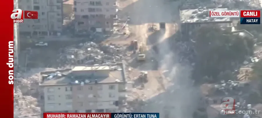 A Haber canlı yayında ekranlara taşıdı! İşte Hatay'daki büyük yıkımın havadan görüntüsü 7