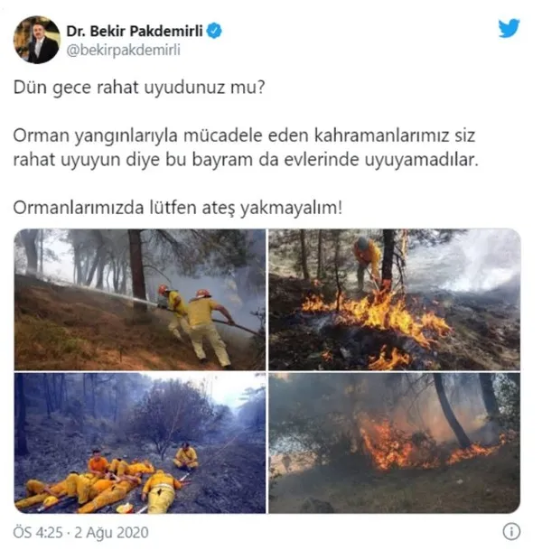 Bakan Bekir Pakdemirli paylaştı: Dün gece rahat uyudunuz mu?