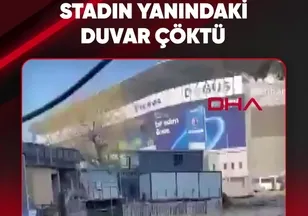 STADIN YANINDAKİ DUVAR ÇÖKTÜ