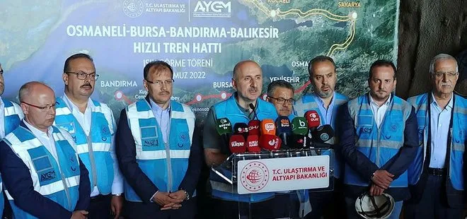 Ulaştırma ve Altyapı Bakanı Adil Karaismailoğlu: Ankara-Bursa ve Bursa-İstanbul arası 2 saat 15 dakika olacak