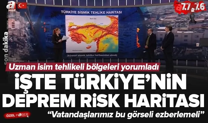 İşte Türkiye’nin deprem risk haritası!