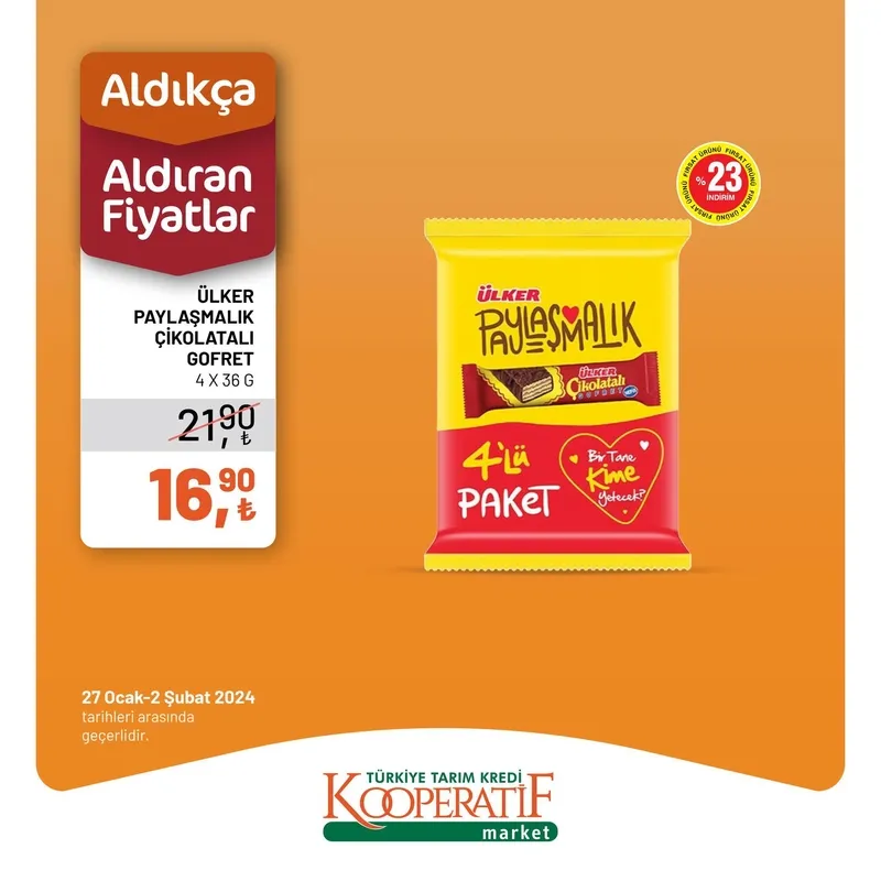 Tarım Kredi Market indirim için son gün! TK’da tost peyniri 129,90 TL, zeytin 129,90 TL, beyaz peynir 109,90 TL, çay 106,90 TL, tereyağı 59,00 TL… - 19
