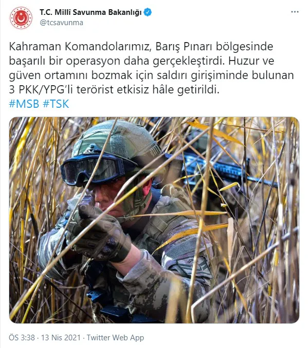 Son dakika | Barış Pınarı bölgesinde terör operasyonu! - 1
