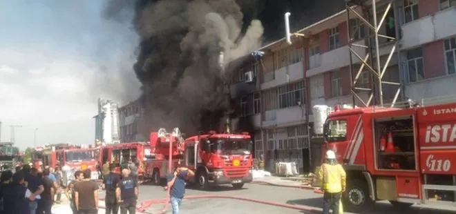 Son dakika: Başakşehir İkitelli Organize Sanayi Bölgesi’nde yangın