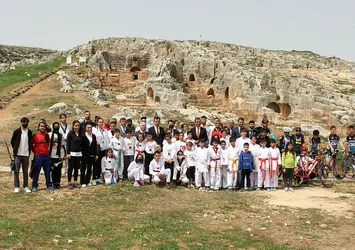 Perre Antik Kenti'nde tarih ve spor buluştu
