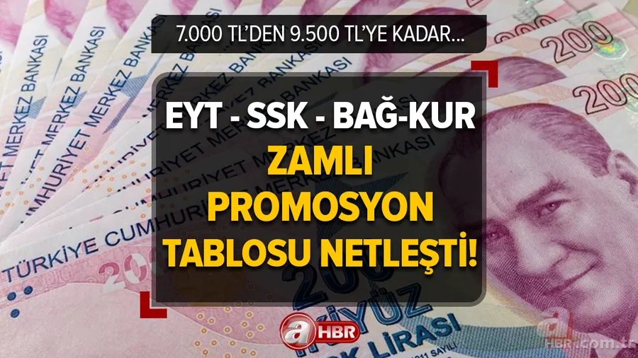 EYT, SSK, BAĞKUR zamlı promosyon tablosu netleşti! Atı alan Üsküdar'ı geçmeden faydalanın! 7.000 TL'den 9.500 TL'ye kadar... Ziraat, Halkbank, İş Bankası... 1