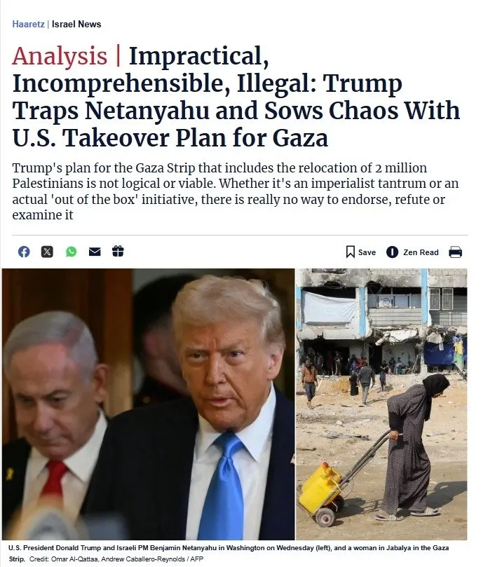 Haaretz ekran görüntüsü