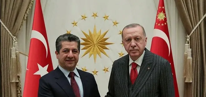 Başkan Erdoğan, IKBY Başbakanı Barzani’yi kabul etti