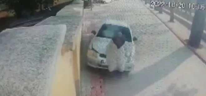 Konya’da otomobilin çarptığı kadın ezilerek can verdi! Feci kaza kamerada