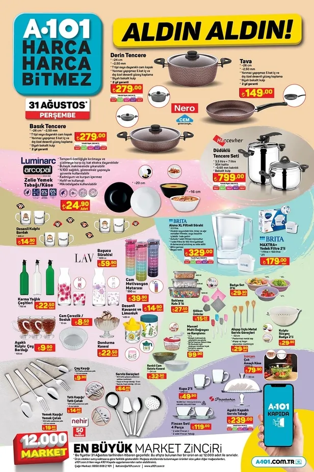 A101 31 Ağustos aktüel ürünler kataloğunda neler var? 3.999 TL’ye akıllı telefon ve tüm kırtasiye malzemeleri A101’de