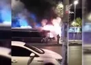 İstanbulda İETT otobüsü kül oldu