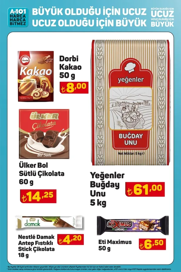 A101 uygun fiyatlı ürünlerini bir katalogda topladı! 192,50 TL’den 1kg tereyağı, 90,50 TL’den 750gr beyaz peynir, 25 TL’den 1,5L ayran, 61 TL’den 5kg un satışa sunuyor - 10