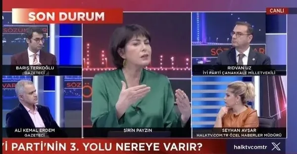 CHP medyasının karın ağrısı bitmiyor! Halk TV’de İYİ Partili Rıdvan Uz’a 15 vekil göndermesi! Şirin Payzın yine devrede...