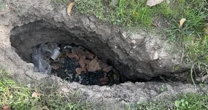 Elma bahçesinde obruklar oluştu evin duvarları çatladı