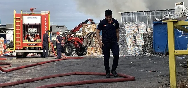 Geri dönüşüm fabrikasındaki yangın söndürüldü!