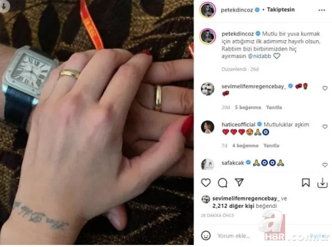 Mart ayında 8 yıllık kocası Serkan Kodaloğlu’ndan boşanan Petek Dinçöz nişanlandı! İşte ilk kare 6