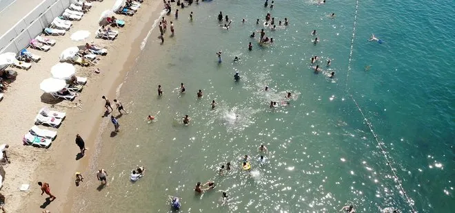 Sıcaklık 38 dereceye ulaştı! İstanbullular sahillere akın etti