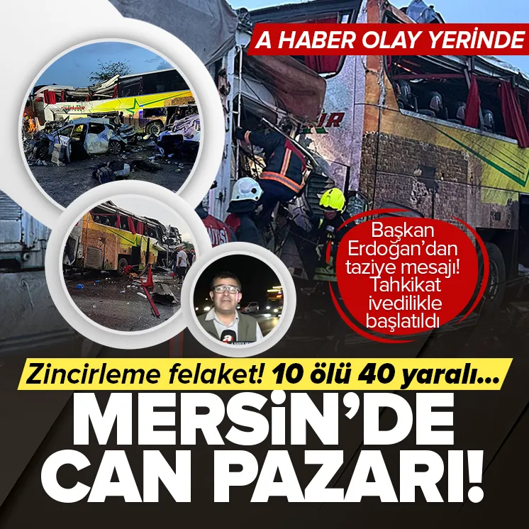 Mersinde zincirleme kaza!