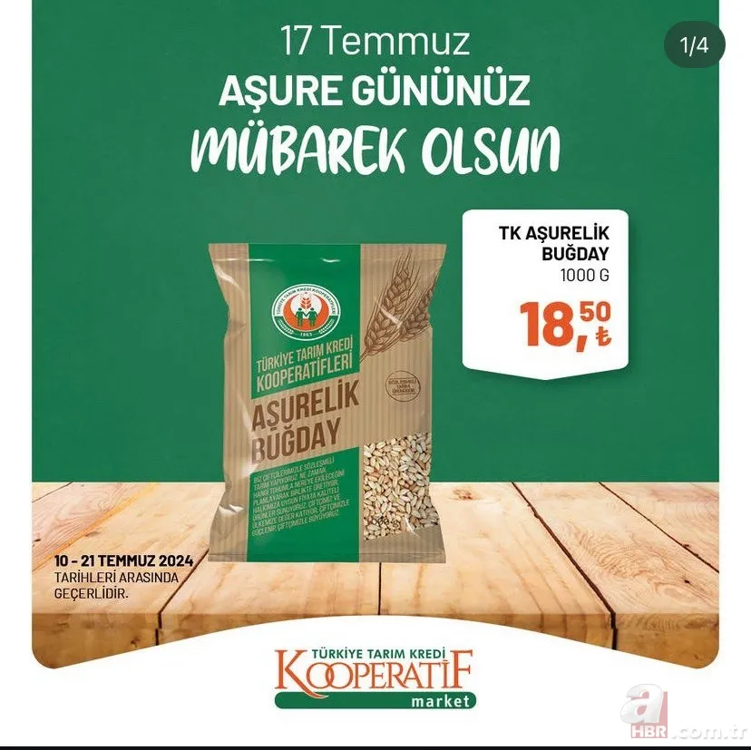 Tarım Kredi Market'te fırsat kataloğu geldi! 70 üründe indirim var: Gül suyu 47.90, buğday 18.50 TL, TK antep fıstığı 187,90 TL 15