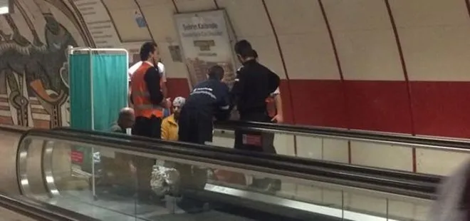 TAKSİM METROSUNDA KORKUNÇ OLAY