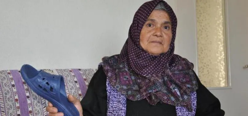 Annenin oğluna fırlattığı terlik 'silah' sayıldı