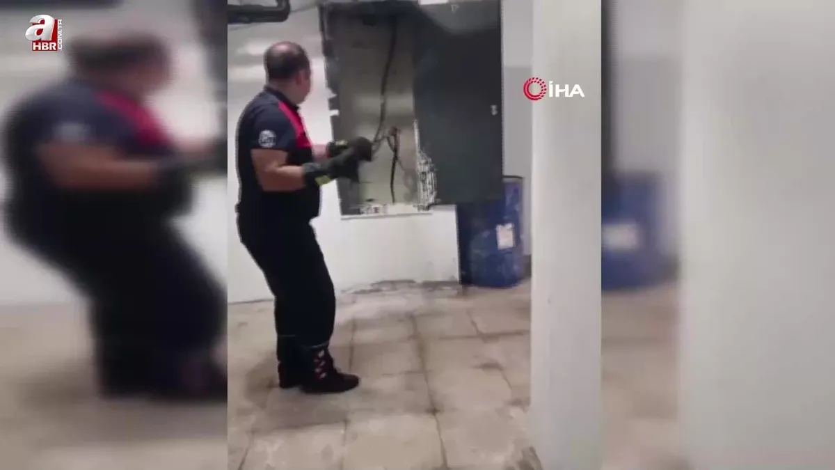 Kazan dairesinde yılan paniği