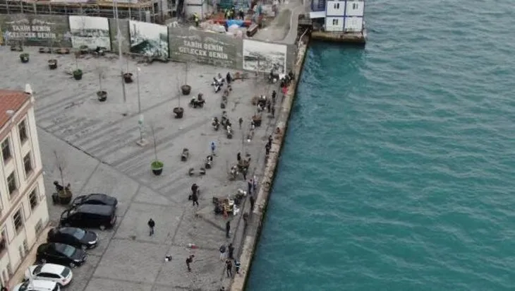 Üsküdar’da yasaklandı! Karaköy’de insanlar balık tutmaya devam etti