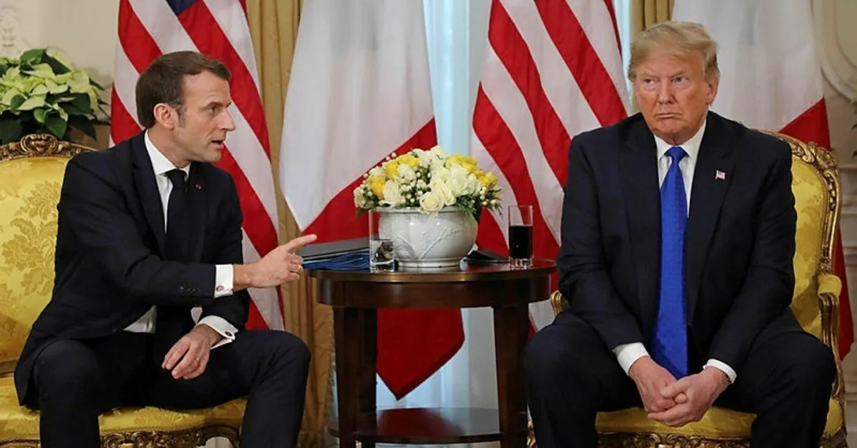 Trump-Macron görüşmesine damga vuran diyalog