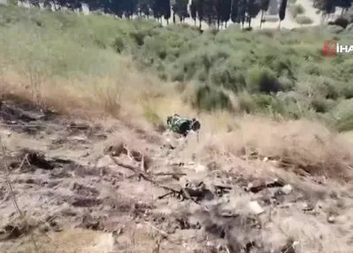 Patlıcan közlerken uçurumdan yuvarlandı