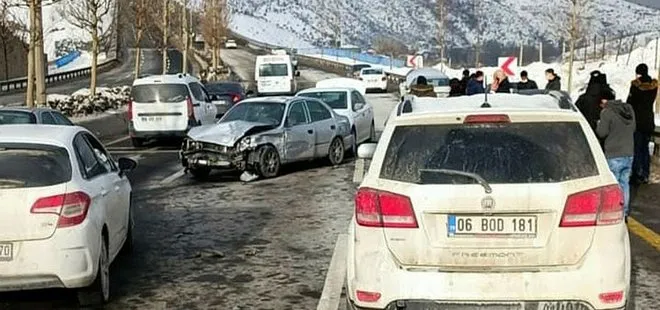 Son dakika: Ankara’da zincirleme kaza! 9 araç birbirine girdi