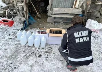 Kars'ta kaçak içki operasyonu