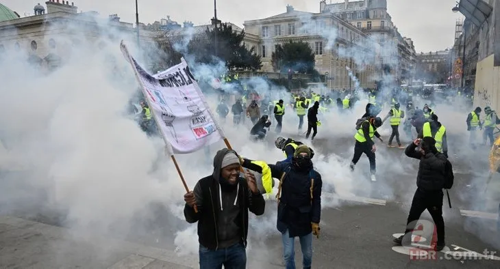 Sarı yelekliler yine sahnede! Paris meydan savaşı