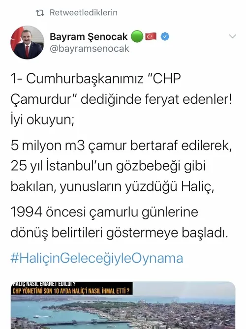 AK Parti İstanbul İl Başkanı Bayram Şenocak’tan CHP’li İBB Başkanı Ekrem İmamoğlu’nun Fazilet durağı yalanına tepki