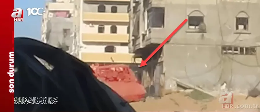 El Kudüs Tugayları Gazze'de katil İsrail'in tankını böyle imha etti! Cephe hattından sıcak görüntüler 9