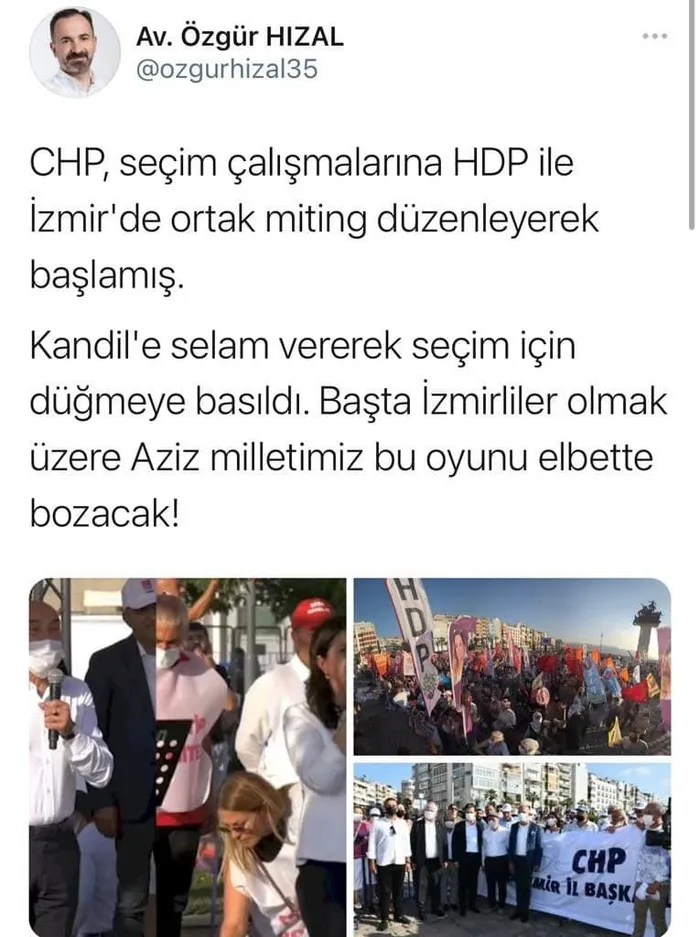 Son dakika: CHP ve HDP’den İzmir’de ortak miting! Tepki yağıyor: Kandil’e selam vererek seçim için düğmeye basıldı