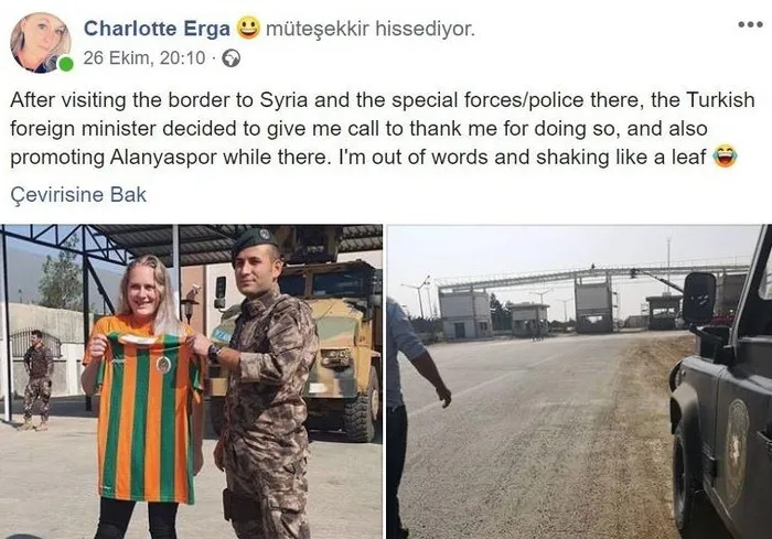 Alanyaspor'un Norveçli taraftarı Charlotte Erga'dan Bakan Mevlüt Çavuşoğlu'na teşekkür - 1